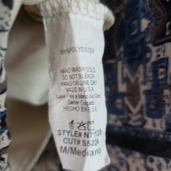 NWOT Signature blue & gray long sleeve tie front romper Womens Medium - Picture 3 of 9